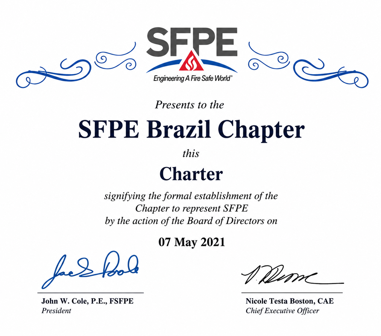 Certificado SFPE